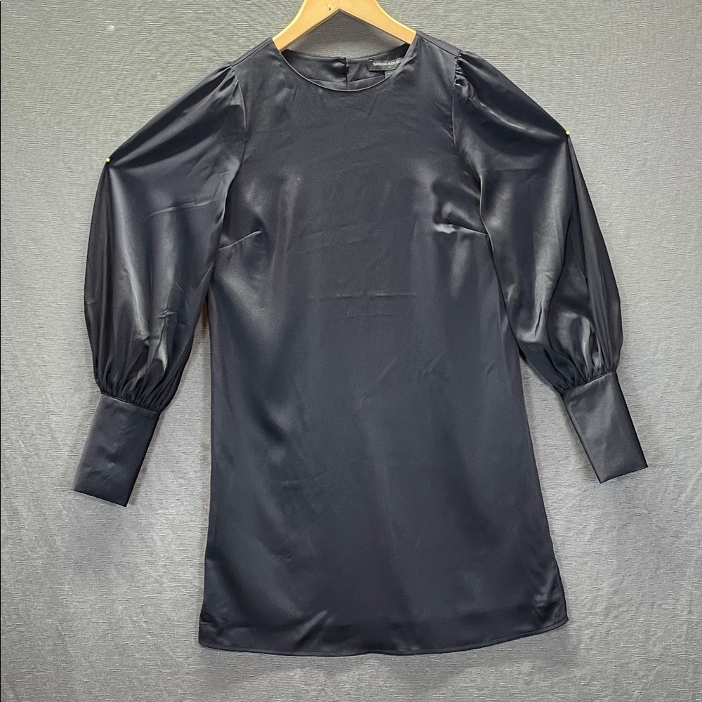 Banana Republic Elegant Black Satin Mini Dress